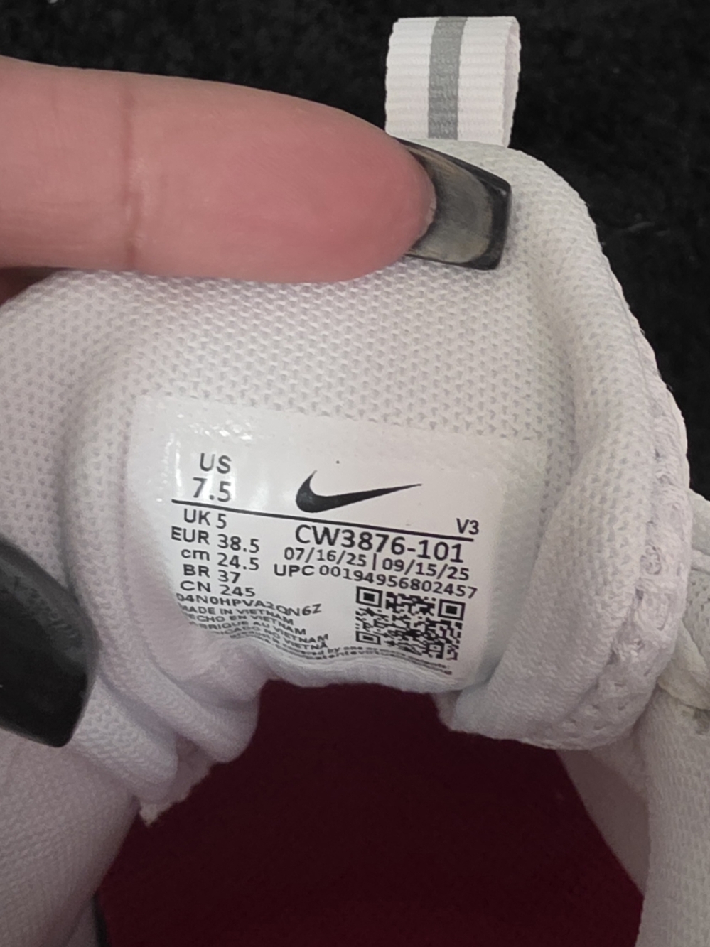 Nike Women's White & Red Athletic Zoom Sneakers - Picture 2 of 7